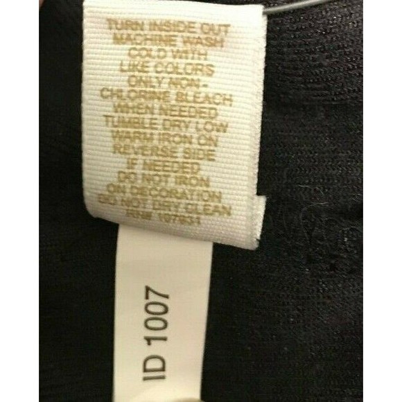 Limited Too Black Velvet Hoodie w Rhinestones Zipper Sweatshirt Pockets Size Y14 - Picture 7 of 8